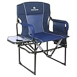 ROCK CLOUD Folding Camping Chair with Storage Pocket and Side Table Compact Portable Camp Chairs Out
