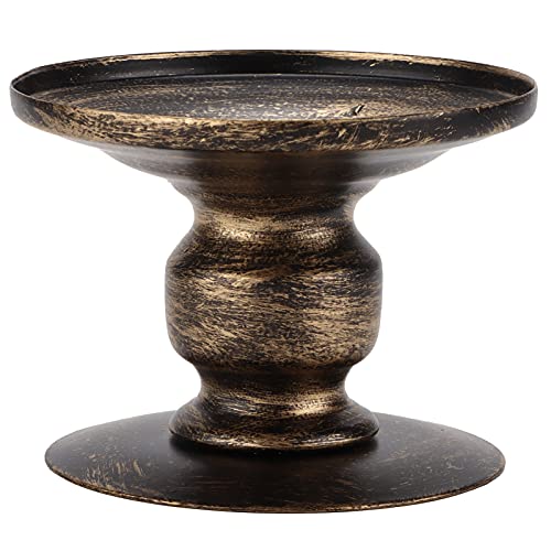 Pillar Candle Holders Iron Retro Sturdy Durable Candle Pedestal Stand for Wedding Party Home Decor 2Pcs Set – Image 5