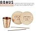 Advanced Mixology [Gift Set] Moscow Mule Mugs Set of 2 (16oz) | 100% Copper Mugs Set w/ 2 Straws, 2 Wooden Coasters & 1 Shot Glass | Tarnish-Resistant Food Grade Lacquer Coat