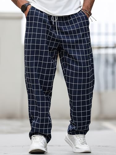 Plus Size Men's Plaid Pants - Stylish Casual Pants for All Seasons4