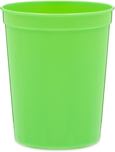 Miniatura 4 de BLUE PANDA Paquete de 24 vasos de plástico verde para estadios, vasos de plástico reutilizables a granel para todas las ocasiones y celebraciones,