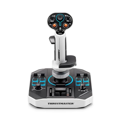 Thrustmaster Sol-R1 Flight Joystick - Hall Effect Technology, 44 Buttons for Space Flight Simulation, Flight Stick with Ambidextrous Grip - Compatible with PC - Windows by Thrustmaster - Used condition - CA$168.14