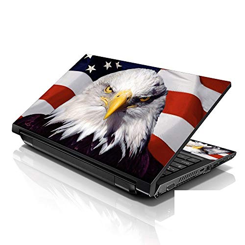 Image of LSS 15 15.6 inch Laptop Notebook Skin Sticker Cover Art Decal Fits 13.3 inch 14 inch 15.6 inch 16 inch HP Dell Lenovo Apple Asus Acer Compaq (Free 2 Wrist Pad Included) USA Eagle
