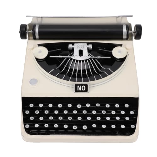 Modelo de Máquina de Escribir Retro, Modelo de Máquina de Escribir Vintage de Hierro, Decoración de Escritorio de Estatuilla de Máquina de Escribir Antigua para el Hogar, Oficina