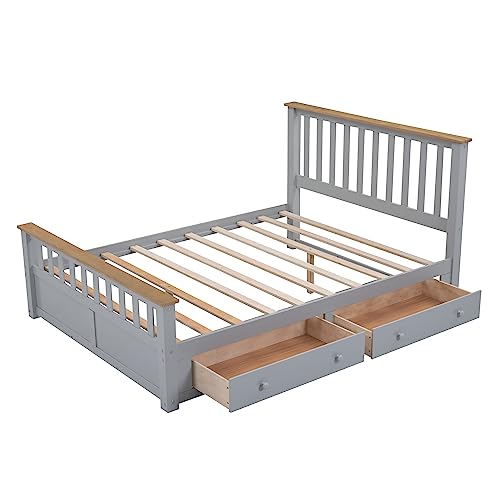 image for Merax 3 Pieces Queen Bedroom Furniture Set, Wood Bedroom Set with Quee