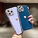 Teageo Compatible with iPhone 13 Pro Case for Girl Women Cute Love-Heart Luxury Plating Soft Back Cover Raised Camera Protection Bumper Silicone Shockproof Phone Case for iPhone 13 Pro, Royal Blue