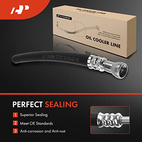 A-Premium Automatic Transmission Oil Cooler Line Hose Assembly Compatible With Jeep Cherokee 1997 1998 1999 2000 2001 L6 4.0L #TOP6