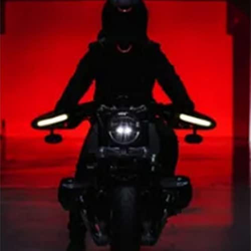 Yctze Protège-mains de Moto à LED, Protecteur de Poignée Coupe-vent avec Lumière LED pour Poignée de 0,5 Cm de Diamètre, Protège-mains de Moto,...