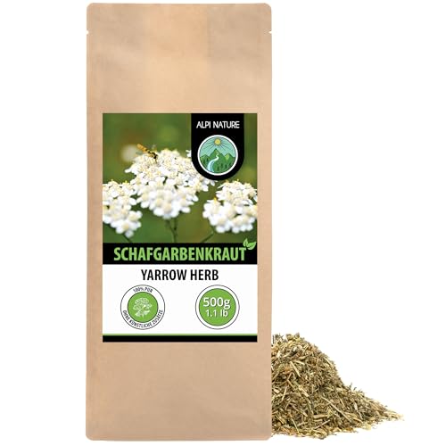 Alpi Nature Schafgarbe Tee 500g, Schafgarbenkraut getrocknet, Schafgarbentee, Tee lose