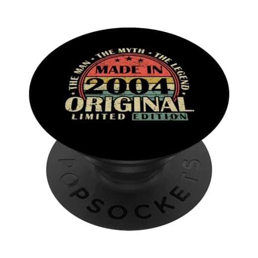 2004 Vintage Cumpleaños Retro Edición Limitada Hombres Mujer PopSockets PopGrip Intercambiable