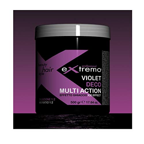 Decolorante viola per capelli EXTREMO MULTI ACTION effetto ghiaccio 500gr EX115