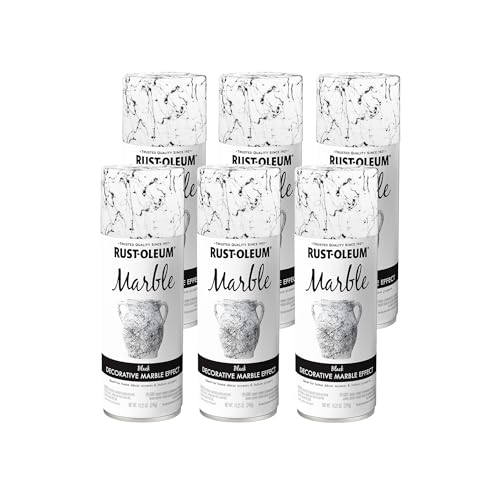 Rust-Oleum 372484 Specialty Marble Spray Paint, 10.25 oz, Black, 6