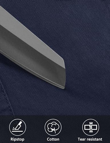 Image of CRYSULLY Men's Winter Cotton Casual Sport Hiking Army Cargo Wild Combat Multi Pockets Work Trousers Navy Blue