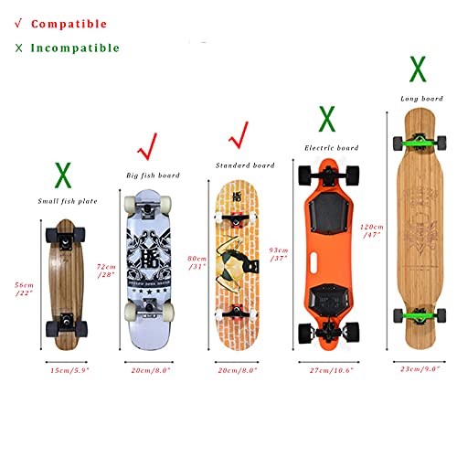 Xxiaojun Skateboard Backpack Bag With Adjustable 2 Shoulder Straps，Foldable Water Proof Skateboard Carry Bags For Travel，Black Nylon Electric Skaeteboard Bag #TOP6