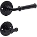 Produktbild Gedotec Drückergarnitur Antik schwarz verzinkt - MIRA | 1 Stück Türklinke WC - Badezimmer | Türbeschlag - Maße (L x B x H) 13 x 3,8 x 6 cm | inklusive Befestigungsmaterial | Türgriff - Türbeschläge