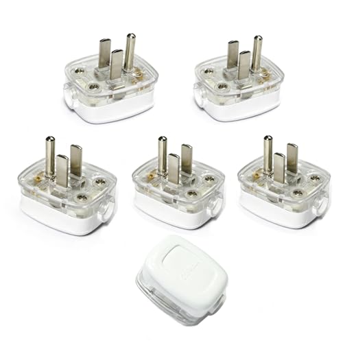 3 Prong Male Plug Replacement 15A 125V (3-Pack) - Heavy Duty Extension Cord End for Kitchen Appliances, Power Tools & Electrical Cords