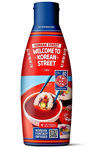 Itaewon Hot Spicy Sauce by Korean Street, Sauce piquante, douce et umami, sauce épicée avec paprika et ail de Corée, vegan, 260ml Cover
