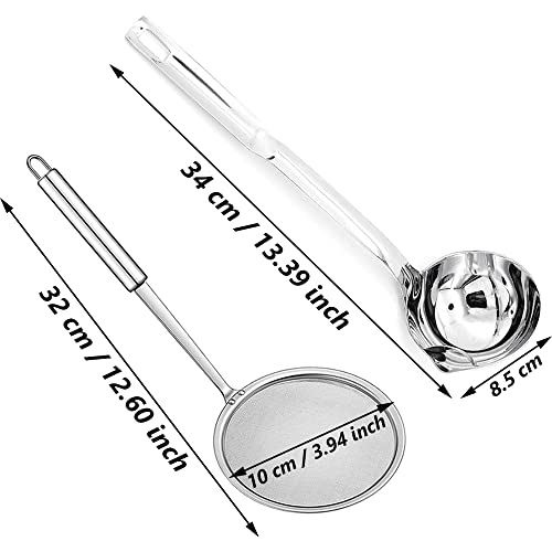 Aiareozy 2 Pezzi Schiumarola Acciaio Inox, Mestolo...