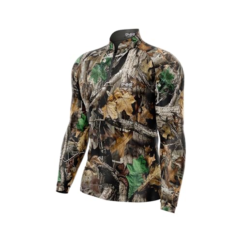 PQS FISHING Camisa De Pesca Pescador Pescada Camuflada Com Proteção UV50+ PQS (II) REF 04 (BR, Alfa,
