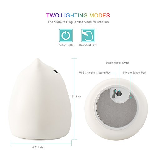 Cute Cat Night Light, Rechargeable Silicone Led Baby Nursery Nightlight For Kids Bedroom Decor, Color Changing Kawaii Animal Lamp For Children, Tap Sensor Control, Multicolor/Warm White Mode #TOP1