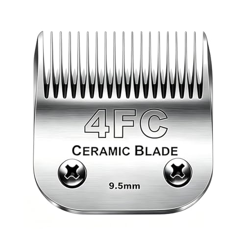 Audoc 4FC Blade Detachable Pet Clipper Replacement Blades Ceramic and Stainless Steel Compatible with Andis Oster and Wahl Clippers