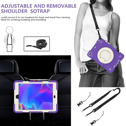 Funda flexible para iPad de 9.7 pulgadas con correa ajustable y base rotatoria infantil 7