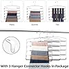 FeeraHozer Pants Hangers Non Slip 3 Pack Space Saving Hangers Multi-Layer Swing Arm Pants Hanger Stainless Steel Space Saver Hanger Closet Storage Organizer for Jeans Trouser Slacks Clothes (Black) #5