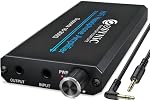 ESynic Amplificateur d'écoute professionnel 16-300 Ohms 3.5mm Amplificateur de volume d'écoute portable Rechargeble casque Amp Aluminium Alloy casque Jack Amp avec Gain Switch pour téléphones Ordinateur portable etc