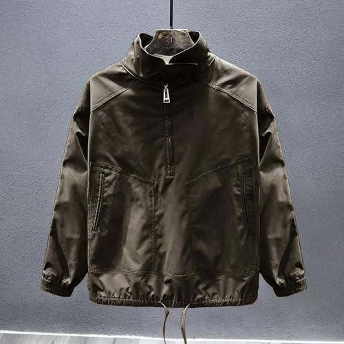 Sudadera con capucha y media cremallera para hombre cortavientos 3