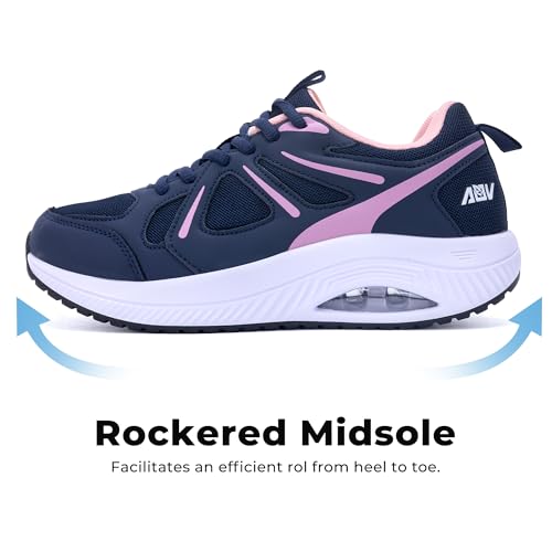Image of QAUPPE Womens Walking Shoes with Arch Support Athletic Orthotic Sneakers for Women Foot Pain Relief