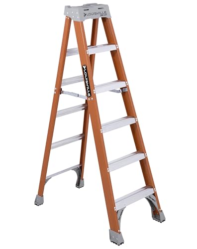 Louisville Ladder 6-Foot Fiberglass Step Ladder, 300-Pound Load Capacity, Type...