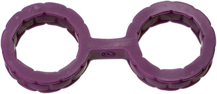 Doc Johnson Japanese Bondage - Silicone Cuffs - Single-Piece Premium Silicone Handcuffs for Soft Bondage or Restraint Play - Small - Purple