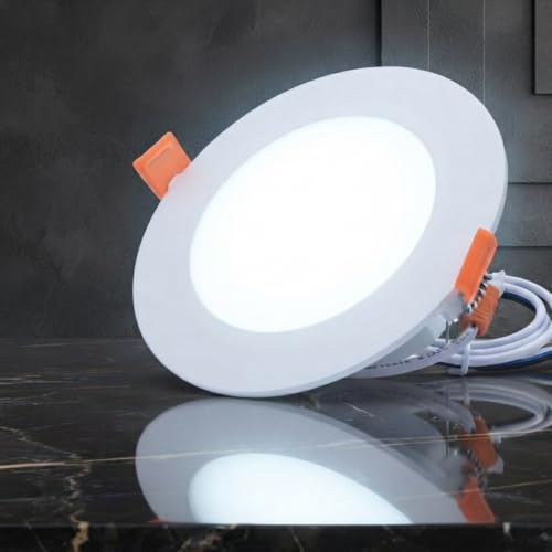 Image of Instapower Recessed Ceiling Light Ultra Slim Round LED Downlight 2-Year Warranty (15W Aluminium Natural White)