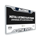 Desert Cactus Utah State University USU Aggies Car Accessories Metal License Plate Frame and Tag Holder for Front or Rear of Car (Alumni)