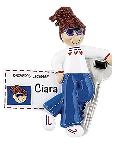 Personalized New Driver Ornament 2022 Girl – Polyresin Driver’s License Ornament – Car Ornaments For Christmas Tree – Cool New Driver Gifts For Teen Girls – Drivers Permit Ornament #TOP5