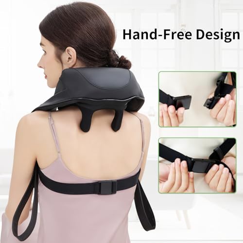 MASGRE Shiatsu Neck and Back Massager with Heat, Upgraded 2600mAh Cordless Shoulder Massager Deep Tissue 6D Kneading with Carry Bag, Massages Pillow for Neck, Back, Shoulder, Body Gifts for Mom Dad — view 6