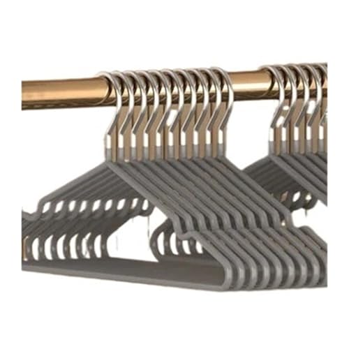 Confezione da 10 grucce in metallo antiscivolo, salvaspazio, sottili, per abbigliamento, resistenti ed eleganti, grucce in filo grigio per l'organizzazione dell'armadio