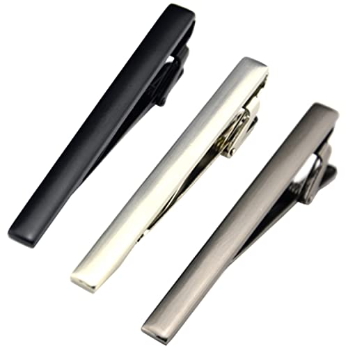 Fashion Necktie Clips Tie Bar Clips Tie Pins Set for Men Pack of 3