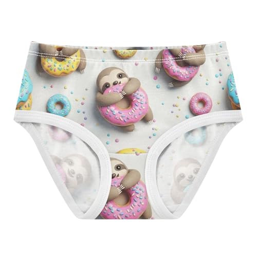 Toddler Underwear Floral 2t Cotton Cute Panties Girl Stylish Briefs Underpants Cute Sloths Donuts Icing Sprinkles