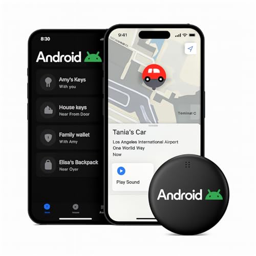 Dimova Localizzatore, GP90-Localizzatore GPS preciso senza abbonamento (Solo per Android), Smart Tracker per Chiavi,...