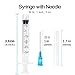 100 Pack 3ml Syringes with Needle, 23 Ga 1.0 inch Needle Luer Lock Syringe, Individually Packaged