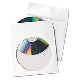 Quality Park Tech-No-Tear CD Sleeve, White, 4.875 inches x 5 inches, 100 Sleeves (77203)