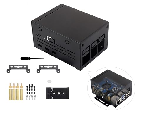 Boîtier en métal Pi5 pour Raspberry Pi 5 avec support NVMe et ventilateur