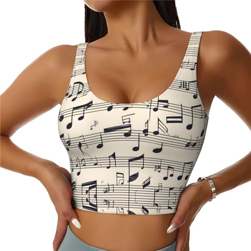 Chaleco de notas musicales HYTTER con elasticidad y transpirabilidad para yoga