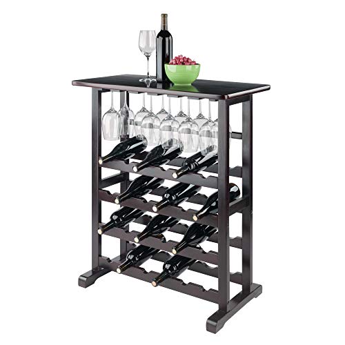 Winsome Vinny Wine Storage, 31.5"W X 35.67"H X 16.22"D, Espresso #TOP5