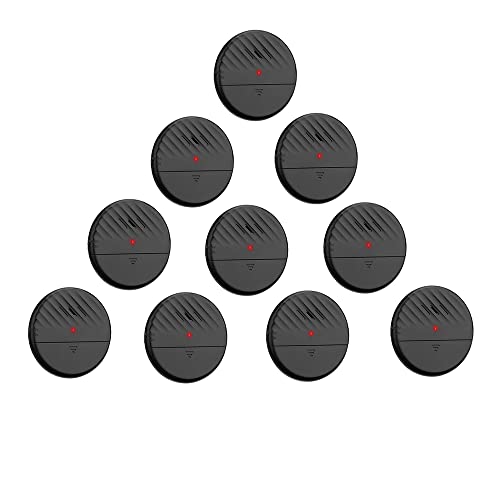 ThreeH Alarma Inalámbrica Remota para Puertas Negro 4 125dB Fuerte Ultra-Largo Standby Delgado Detector de Rotura de Cristal Antirrobo 10 Paquetes