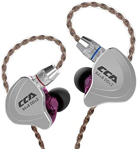 Miniatura 9 de CCA C10 - Auriculares intrauditivos, monitor intrauditivo, HiFi 1DD 4BA, híbrido de cinco controladores, carcasa de aleación de zinc + cavidad de