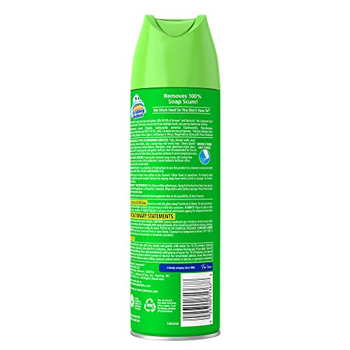 Scrubbing Bubbles Bathroom Grime Fighter Aerosol, Disinfectant Spray; Effective Tile, Bathtub, Shower And Overall Bathroom Cleaner (1 Aerosol Spray), Rainshower, 20 Oz #TOP1
