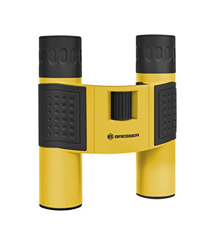 Bresser Optics Topas 10x25 BK-7 Negro, Amarillo Binocular - Binoculares (35 mm, 10 mm, 4118 mm, 190 g)