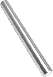 Veemoon Non-stick Stainless Steel Rolling Pin Smooth Metal Dough Roller for Baking Pizza Pastry Cookie Fondant with Freeze Warm Temperature Control